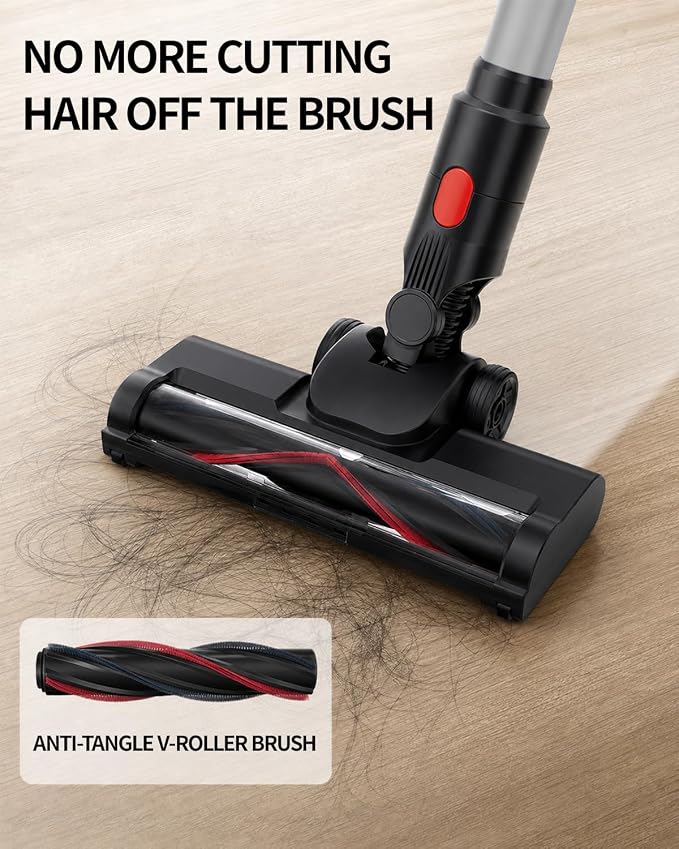 Pet Cordless Stick Vacuum Cleaner, 1L Dust Cup | LED Headlights, Removable Handheld Vac, Crevice Tool | Portable Vacuum for Pet Hair | Carpet & Hard Floors | 50-Min Runtime