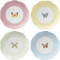 Lenox Butterfly Meadow Porcelain Dessert Plates, 8 Inch, Set of 4 | Dishwasher safe | floral design | kitchen and dining essential, gift for women, dinnerware, plates gift