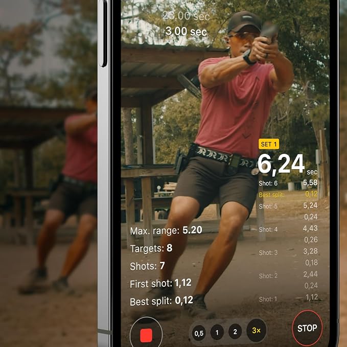 SG Timer 2 | Smart Shot Timer for Training & Dry Fire Practice, Water Resistant, Next-gen Sensor, Bluetooth & Free Mobile app with Extra Features.