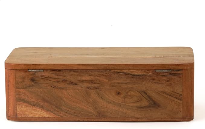 Cable Management Box – Power Strip Organizer – Desk Cord Organizer to Hide Wires & Chargers – Cable Storage Box for Home, Office Desk & Floor Cable Organization (Natural)