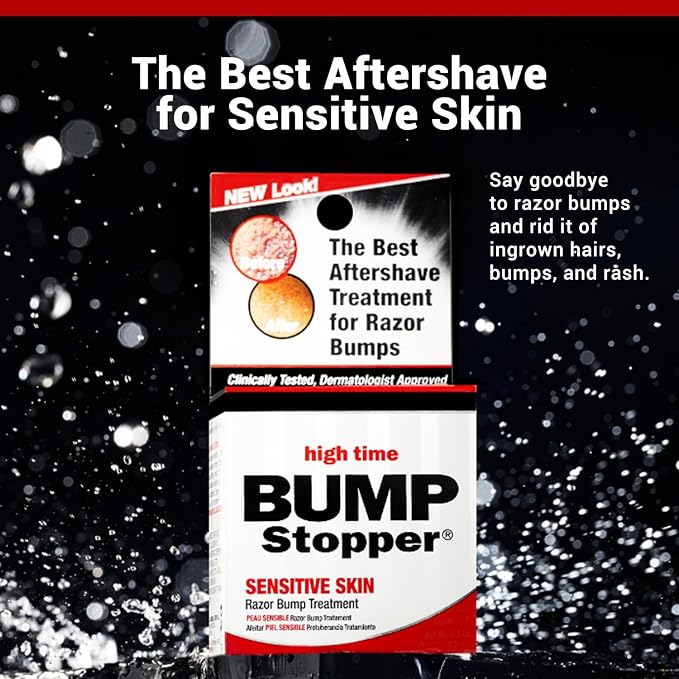 High Time Sensitive | Ingrown Hair Treatment After Shave Cream | Razor Bump Treatment | Sensitive Skin Formula | Post Shave Care | 0.5 oz (Pack of 6)