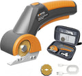 GARTOL Cordless Electric Scissors with Rotary Blade, 4V Power Cutter for Cardboard, Carpet, Leather & Fabric, Self-Sharpening Electric Shears with Storage Bag, Ideal for Arthritis, Sewing & DIY Crafts