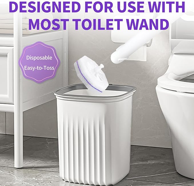 80 Count Toilet Bowl Wand Refills for Clorox, Disposable Toilet Brush for Clorox Wand Cleaning System, Upgrade Toilet Bowl Cleaner Refill Pads for Closestool Cleaning,No Falling Apart,Light Scent