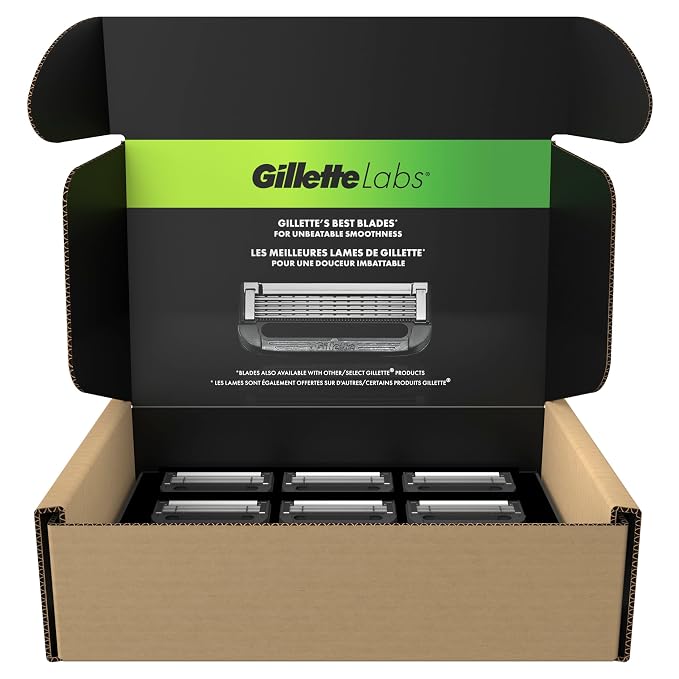 Gillette Labs Shaving Razor Blade Refills for Men, 12 Count
