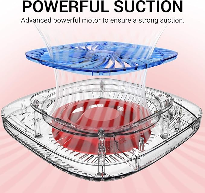 MelodySusie Low Noise Nail Dust Collector & 200 Sheets Nail Dust Collector Filter Paper