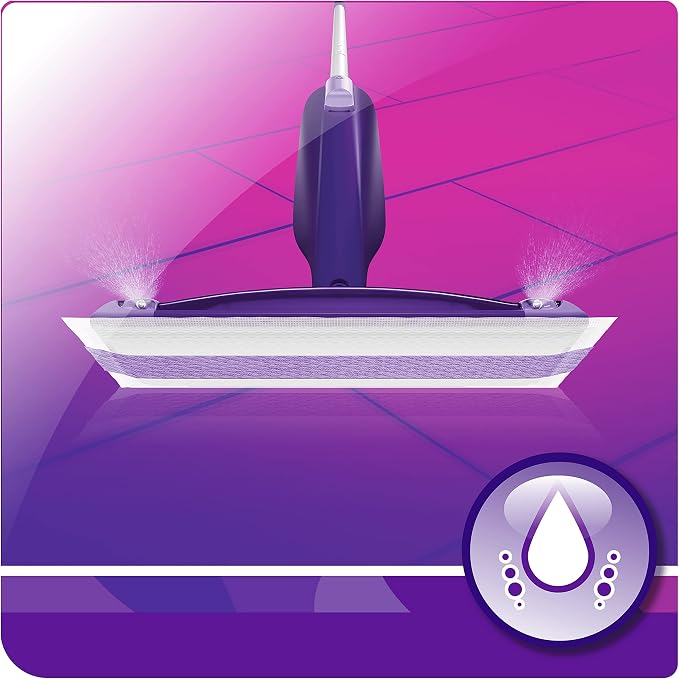 Swiffer WetJet Floor Spray Mop, Starter Kit, Includes: 1 WetJet, 5 Pads, 1 Cleaning Solution & 4 Batteries