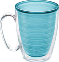 Tervis Clear & Colorful Tabletop Made in USA Double Walled Insulated Tumbler Travel Cup Keeps Drinks Cold & Hot, 16oz Mug, Blue Moon | Made in USA, Double-wall Insulated, Coffee & Matcha Stays Hot, Shatterproof, BPA-Free, Dishwasher Safe, Gifts under $25