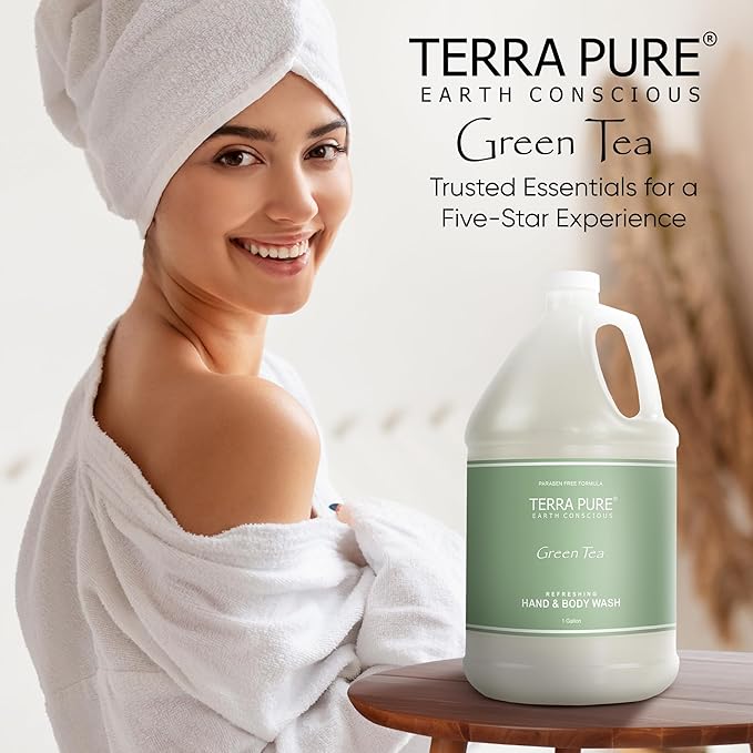 Terra Pure Hotel Body Wash/Hand Soap | One Gallon | Designed to Refill Soap Dispensers (Set of 1)