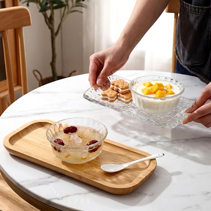 24 Pack Small Dessert Glass Bowls Bulk 8.5 oz Glass Ice Cream Bowls Prep Serving Mini Container for Kitchen Restaurant Party, Side Dishes for Dessert Ice Cream Dipping Yogurt Cereal Candy
