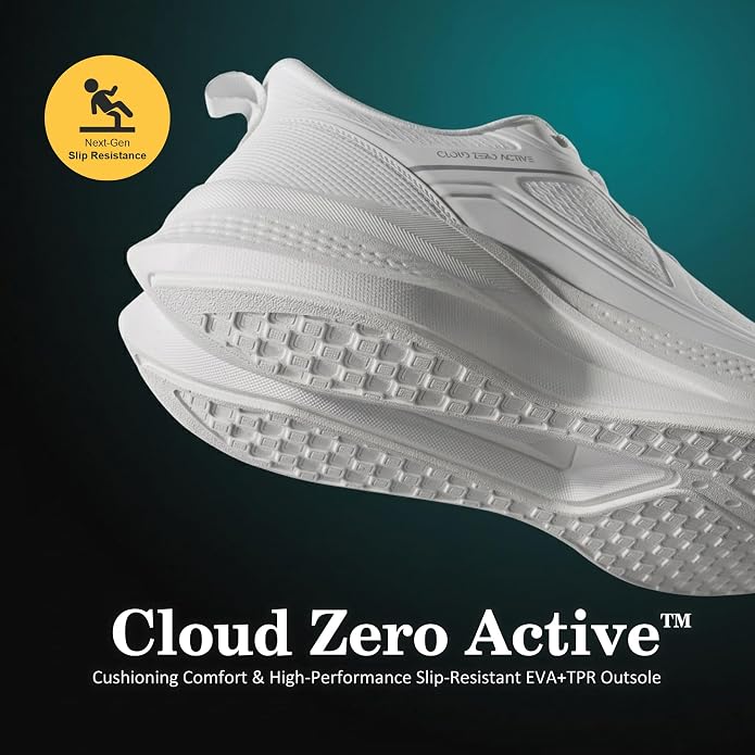 Hawkwell Men's Cloud Zero Active WaterShell Nursing Shoes Water Resistant Lightweight Non Slip Medical Work Sneakers
