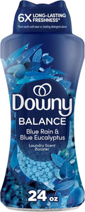 Downy Balance In-Wash Laundry Scent Booster Beads, Crisp Rain and Blue Eucalyptus scent, 24 oz, laundry scent beads, Long-lasting Freshness