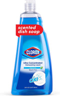 Clorox Ultra Concentrated Liquid Dish Soap with OXI, Fresh Scent - Bleach-Free Dermatologist Tested Dishwashing Detergent That Powers Through Grease and Lifts Stains, 26 Fl Oz