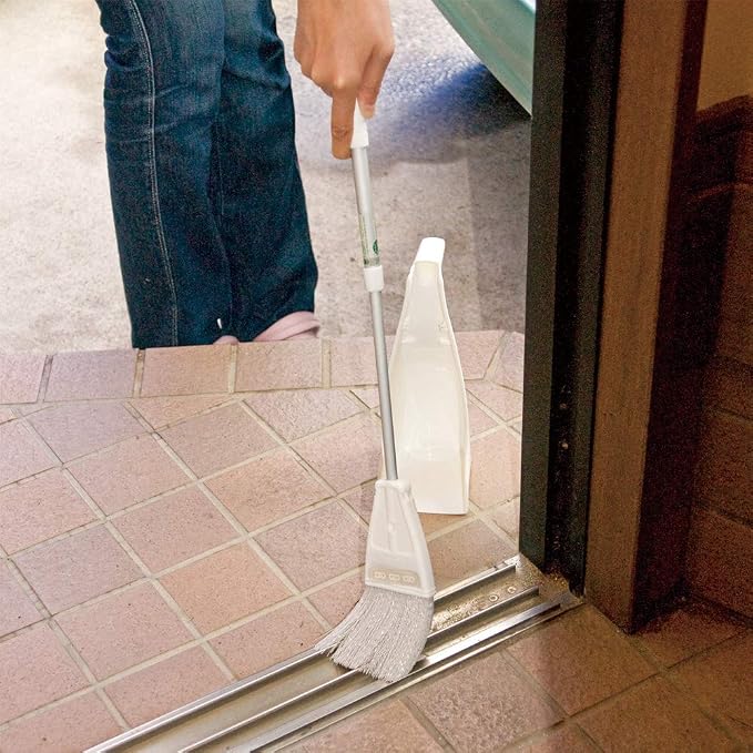 Azuma AZ190-ent Broom Dustpan Set, Petit Dustpan Set, for Entryway, Dustpan Width: Approx. 3.5 inches (9 cm), Total Length: Approx. 16.1-22.0 inches (41-56 cm), Flexible Spikes Even Fine Trash