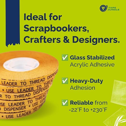 ATG Tape [12 Rolls] 1/4" - Refill Rolls for Pink Glider & #714 Dispenser