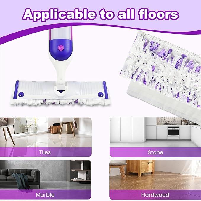 Pure Realm 48 Pack PowerMop Refills Pads for Swiffer PowerMop Multi-Surface Mops and PowerMop Wood Mops，Disposable mop Pads Replacement for Floor Cleaning.