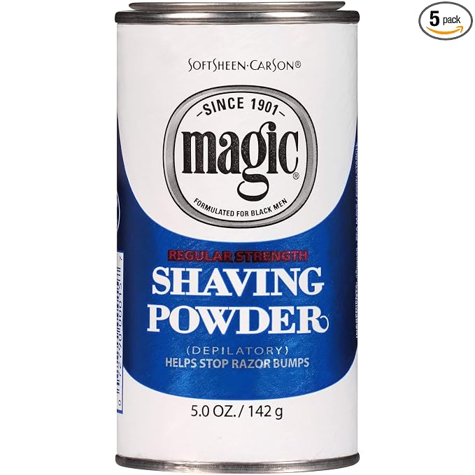 Magic Shaving Powder Blue Regular Strength 5 oz (Pack of 5)