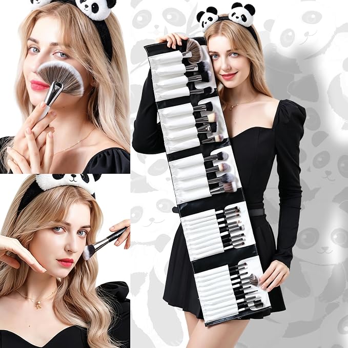 DUcare 31Pcs Pro Makeup Brushes Set with Organizer | Dense Ultra Soft Bristle Makeup Brush Set for Foundation,Powder, Contour, Bronzer,Highlight, Concealer, Eyeshadow