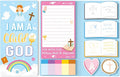 Xqumoi Christian Bible Verse Sticky Notes Set - I Am a Child of God Self-Stick Note Pads Inspirational Religious Divider Tabs Bundle Writing Memo Pad Page Sunday School Office Christmas Supplies Gift