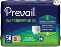 Prevail Daily Unisex Underwear Maximum Disposable Incontinence Underwear Pull On with Tear Away Seams, XL, 56 Count