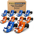8 Pack Professional 3-Inch Tape Gun Dispenser, Heavy-Duty Packing Tape Dispenser for Shipping Boxes, Quick Reload, Works with Standard & Thick Tape, Ergonomic Handle for Warehouse, Moving & Office