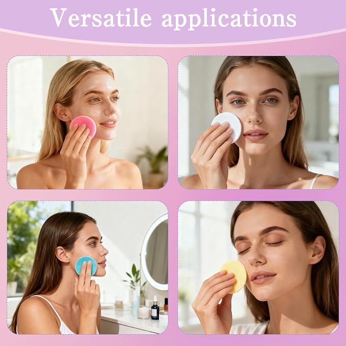 1200 Pieces Compressed Facial Sponges,Women Exfoliating Makeup Removal Sponge Pads for Women Estheticians Spa Face (8 Colors)
