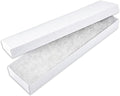TheDisplayGuys - 100-Pack #82 Cotton Filled Cardboard Paper Jewelry Boxes Gift Case - Matte White (8.0" x 2.0" x 1.0") - for Shipping or Storage