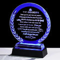 Arikyrist Fathers Day Birthday Gifts for Grandpa Glass Presents to My Grandpa with LED Light Base Best Grandpa Ever Gifts for Christmas