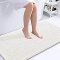 OLANLY Large Bathroom Rugs 40x24, Extra Soft Absorbent Chenille Bath Rugs, Rubber Backing Quick Dry, Machine Washable Bath Mats for Bathroom Floor, Tub and Shower, Home Decor Accessories, Ivory