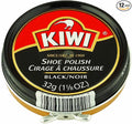 KIWI Black Shoe Polish and Shine | Leather Shoe Cleaner for Dress Shoes and Boots | Carnauba Wax | 1 1/8 Oz | Pack of 12