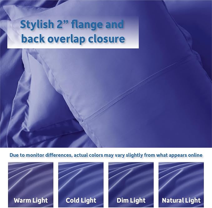 Nestl Royal Blue California King Duvet Cover Sets - Soft Double Brushed Cal King Duvet Cover, 3 Piece, with Button Closure, 1 Duvet Cover 104x98 inches and 2 Pillow Shams