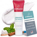 Hydroxyapatite Toothpaste, Whitening, Fluoride Free, Cinnamint, 4 Oz | Wellnesse Remineralizing Enamel Care, SLS Free, Xylitol Formula for Sensitive Teeth, Dental Oral Care for Adults, Lower Foam