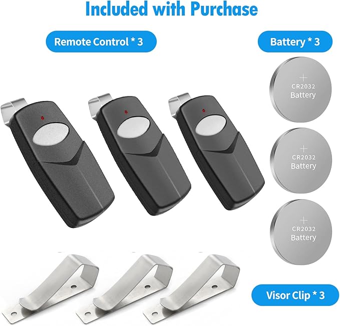 3 for 10 Pin Multicode Stanley Gate Door Opener Remote 300MHz & 310MHz | 10 Dip Switch,Compatible with 10 digit Multi-code Garage Door Opener Control Transmitter,3089 3070 3060 1089 1050