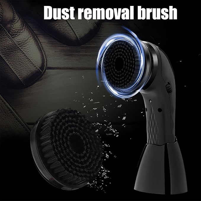 Electric Shoe Shine Kit - Multifunctional Polisher with 6 Brush Heads, USB Rechargeable, Easy to Use, Ideal for Wall, Tile Floor, and Bathtubs