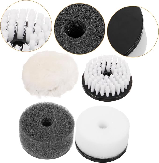 minkissy 8pcs Shoe Cleaning Kit Polishing and Dust Brushes Sponge Attachments for Care for Shoe Maintenance and Brightening