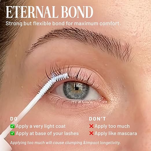Lilac St Eternal Bond Lash Cluster Glue, Waterproof Brush Tip, Clear | Quick-Drying Lash Adhesive for Eyelash Clusters with Long-Lasting Flexible Hold, Easy Removal & Comfortable Wear