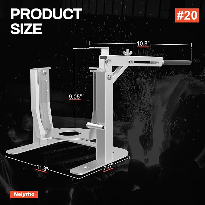 Nelyrho Handheld Crucible Pouring Tongs with Crucible #20 (20kg-44lbs) | Includes pouring rack and graphite crucible, designed for use with melting furnaces, casting gold, silver, aluminium, brass
