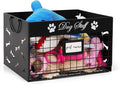Bfttlity Dog Toy Bin Metal Basket Box for Storage Dogs Toys, Black | Dog Toy Basket with Handles for Living Room Storage Dogs Chew Pets Toys, Blankets, Clothes, Food