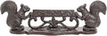 Sungmor Heavy Duty Cast Iron Boot Scraper, Vintage Rustic Black Squirrel Boot Cleaner, Garden Front Door Entrance Shoe Scrubber Mat, Farmhouse Outdoor Patio Decorative Mud Cleaner