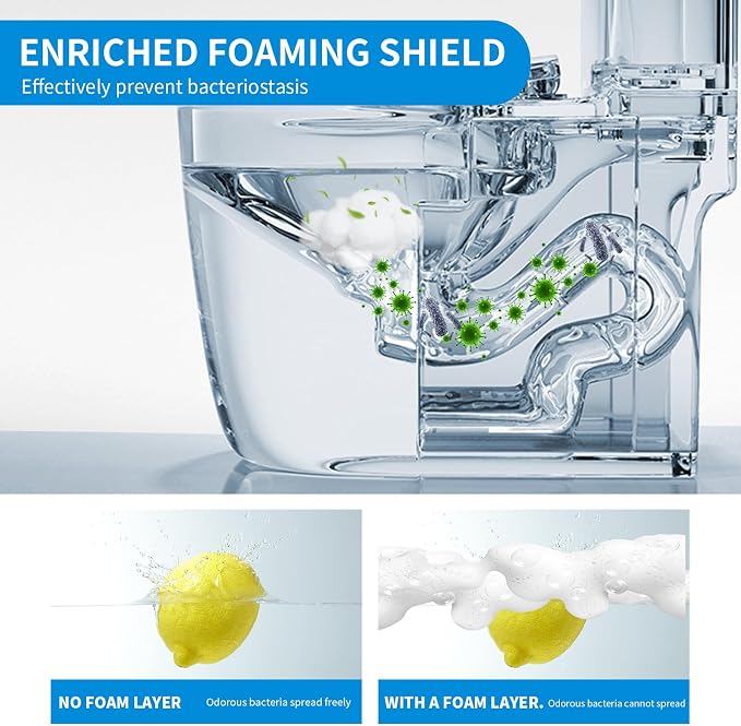 MAMADOU Smart Toilet Foaming Shield 480ml 4Pack For Toilet Bowl Cleaner Liquid Splash Control Deodorizing Foam Agent Stain-Resistant Easy Cleaning For Fresh Bathroom