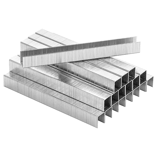 meite T50 Staples, 1/2 Inch Length Heavy Duty Staples for Staple Gun, Galvanized, 20 Gauge 3/8" Crown, Compatible with T50 Staple Gun, Ideal for Upholstery, Construction, Furniture (1,512 Counts)