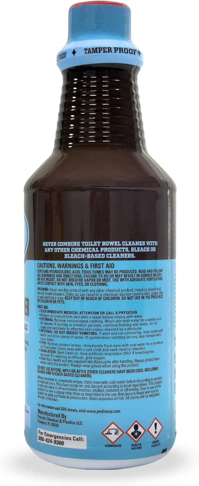 Santeen Professional Toilet Bowl Cleaner – 6 Pack (32oz Bottles) – Heavy Duty Rust, Lime & Scale Remover – Restores Porcelain Finish – Industrial Strength Stain Dissolver