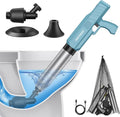 ‌Electric Toilet Plunger for Bathroom, High-Pressure Air Plunger, Heavy-Duty Clog Remover for Toilets, Toilet Drain Unclogger (Dusty Blue)
