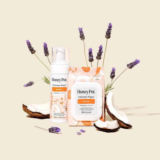 The Honey Pot Company - Feminine Wash - Normal - pH Balanced, Herbal Infused Plant-Based Feminine Care for Sensitive Skin - Daily Intimate Cleanser for Women - 5.51 Fl Oz (Pack of 3)