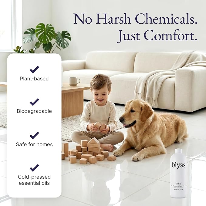 Mop Soap Baja, Floor Cleaner for Mopping, Luxury Scented Mop Soap, LVP Vinyl Laminate and Hardwood Floor Cleaner Solution, Plant Powered Floor Cleaner