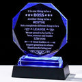 Movdyka Best Boss Gifts for Women Men Crystal Plaque Keepsakes with LED Base Boss's Day for Boss Going Away Appreciation Leaving Office Farewell for Bosses Male Him Retirement