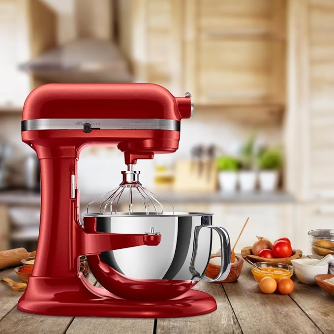 Stainless Steel Lift Bowl Compatible with Kitchenaid 6-qt. Mixing Bowl with Ergonomic Handle