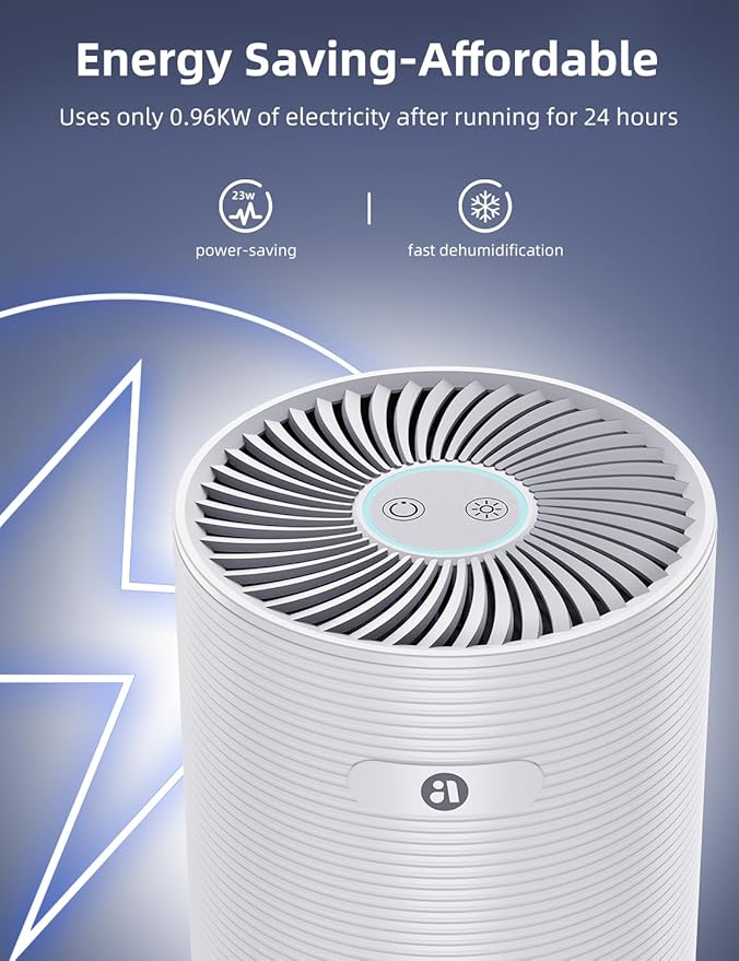 Dehumidifiers for Home, 25oz Dehumidifier for Bedroom with Auto-off, Ultra Quiet Energy Saving for Bathroom Closet Wardrobe Office RV (285sq.ft)