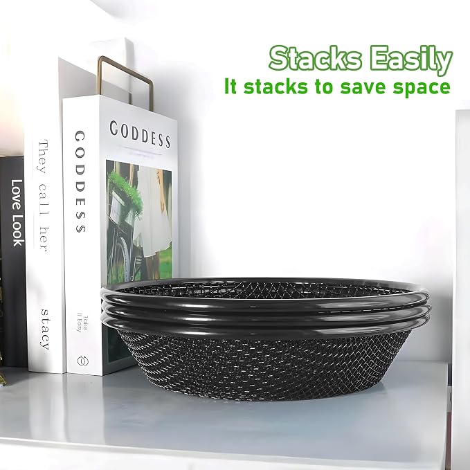 3Pcs 11.8" W Soil Sifter for Gardening, 2,4,6mm Grid Rock Sifter for 5 Gallon Bucket, Stainless Steel Fine Dirt Sifter, Compost Sifter for Capturing Dirt, Sand, Rocks, and Filtering Compost (Black)