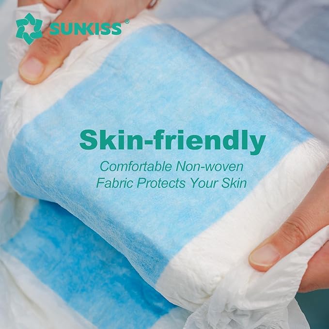 SUNKISS TrustPlus Adult Diapers with Maximum Absorbency, Unisex Disposable Incontinence Briefs with Tabs for Men and Women, Odor Control, XXLarge, 60 Count (4 Packs of 15)
