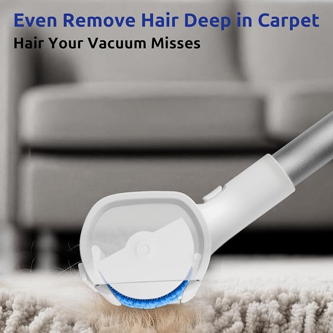 ACE2ACE A3 Pro Carpet Roller for Pet Hair, Carpet Pet Hair Removal Tool, Reusable Large Lint Rollers, 5 Feet Long Handle No Bending No Kneeling, Cat Dog Hair Remover for Carpet, Rugs, Mats, Royal